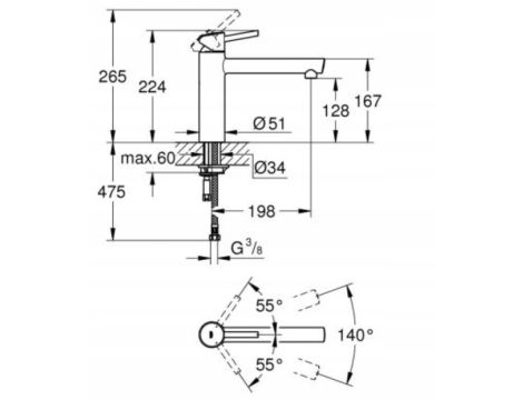 Bateria kuchenna GROHE Concetto Chrom 31210001 - 2