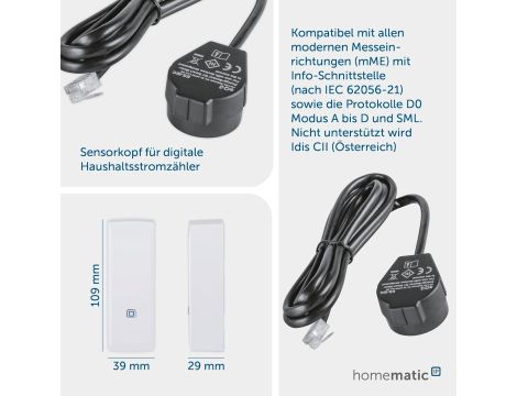 Homematic IP Interfejs Smart Home do inteligentnego miernika, 159672A0 - 4