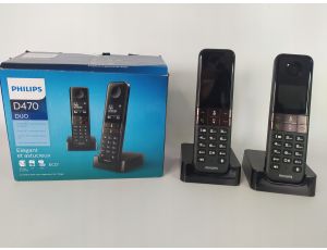 Telefon Bezprzewodowy Philips D4702B/34 Duo 1,8