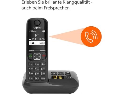 Gigaset AS690A Telefon BezprzewoDowy DECT, Czarny - 3