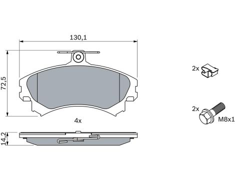 BOSCH 0 986 424 371 KLOCKI HAMULCOWE VOLVO S40 - 3