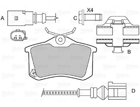 VALEO 598463 Zestaw Klocków Hamulcowych - 3