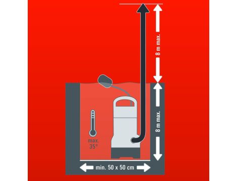 Pompa zatapialna Einhell GC-DP 7835 780 W 15700 l/h - 6
