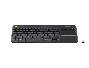 Logitech K400 Plus bezprzewodowa klawiatura Szwajcarski układ klawiszy