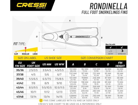 Płetwy Cressi Rondinella 39-40 - 6