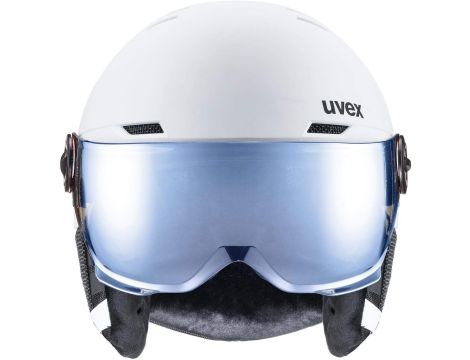 Kask narciarski Uvex Rocket Jr Visor Black Mat r. 54 - 58 cm BIAŁY - 3