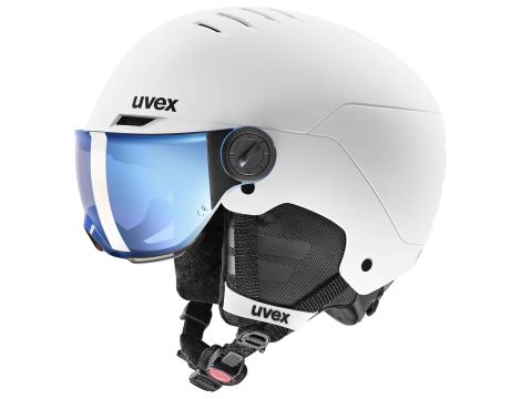 Kask narciarski Uvex Rocket Jr Visor Black Mat r. 54 - 58 cm BIAŁY