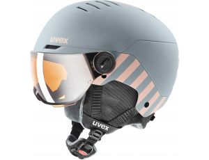 Kask Uvex Rocket jr visor rhino blush M 54-58 cm S5662637005