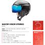 Kask narciarski ATOMIC SAVOR VISOR STEREO 59 - 63 cm BLACK czarny - 4