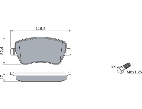 Bosch 0 986 424 795 Zestaw klocków hamulcowych - 3