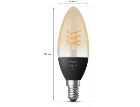 Philips Hue White Żarówka Filament C37 2xE14 retro możliwość przyciemniania - 3