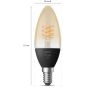 Philips Hue White Żarówka Filament C37 2xE14 retro możliwość przyciemniania - 4