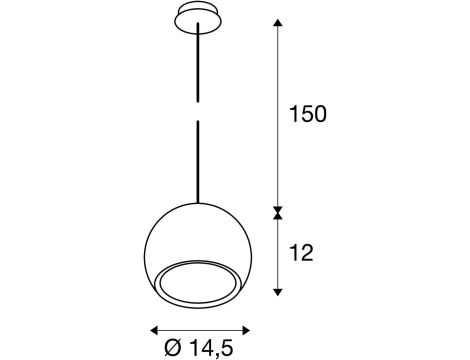 Lampa wisząca SLV BIG WHITE LIGHT EYE QPAR111, miedź szczotkowana, - 5