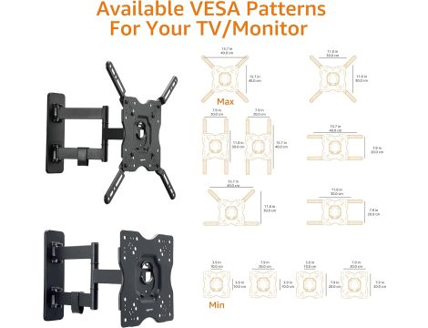 Amazon Basics 7851B Uchwyt ścienny do telewizora 26 - 3