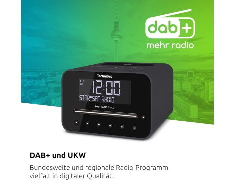 TechniSat DIGITRADIO 52 CD Radiobudzik stereo DAB+ czarny - 4