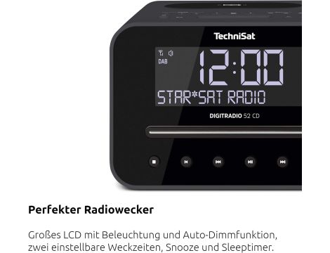 TechniSat DIGITRADIO 52 CD Radiobudzik stereo DAB+ czarny - 3